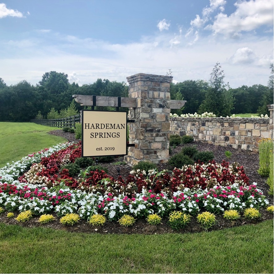 Hardeman Springs entry sign